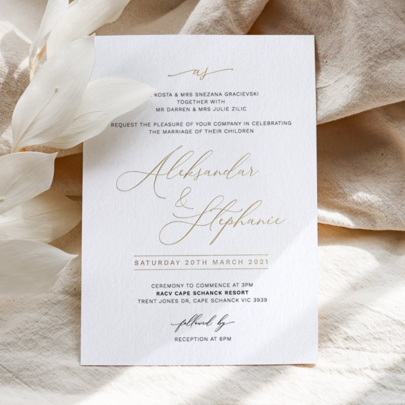 Pretty Typography - Wedding Invitations - KI300-GG-05 - 189267