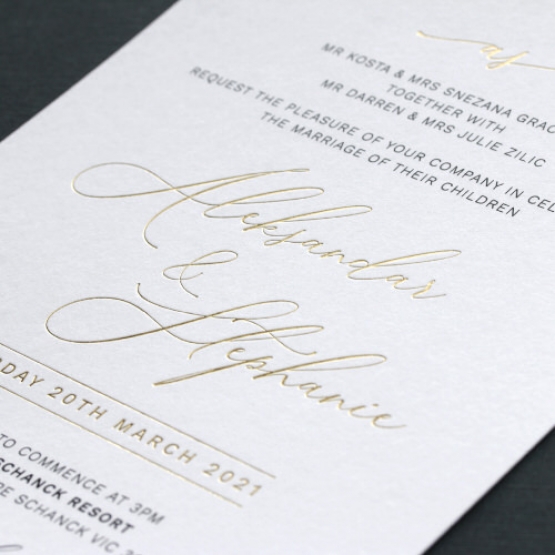 Pretty Typography - Wedding Invitations - KI300-GG-BL-03 - 184858
