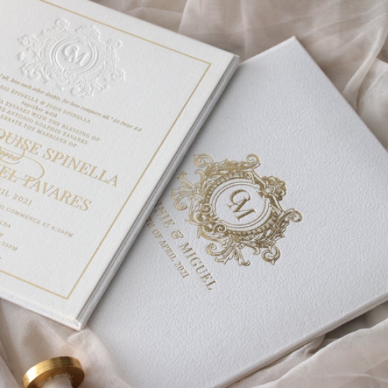 Lush Leather Hardcover - Wedding Invitations - HC-LLWH-01 - 184946