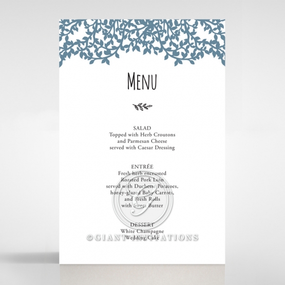Forest Love wedding venue table menu card stationery