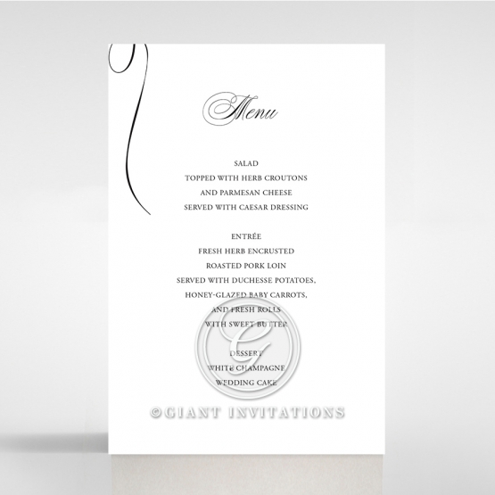 Paper Polished Affair wedding stationery table menu card