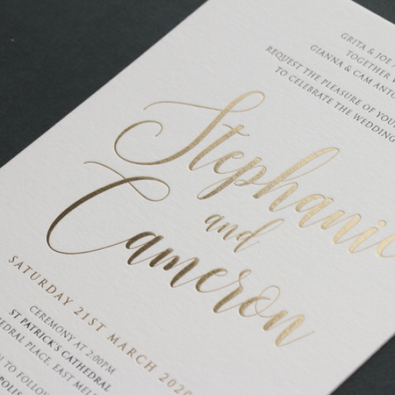 Simply Rustic and Foil - Wedding Invitations - WP-IC55-BLBF-01-7869 - 184887