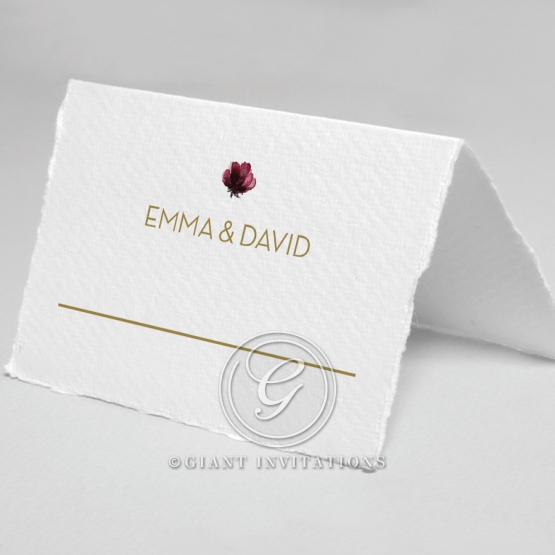 Contemporary Love reception table place card stationery design
