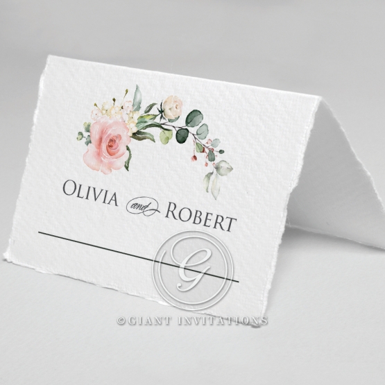 Garden Party wedding reception table place card stationery
