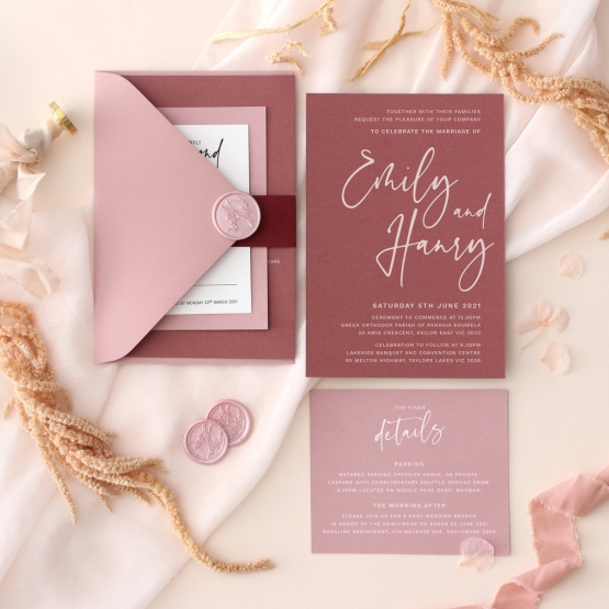 Wild Plum - Wedding Invitations - GI-CP350-WH-17 - 185368
