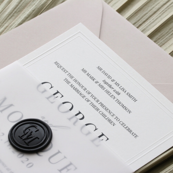 Ivory Embossed Frame - Wedding Invitations - PM-KI300-PEM-BL-01 - 185084