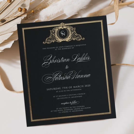 Pre Foiled Royal Lace  - Wedding Invitations - MB300-PFL-GG-02 - 184967