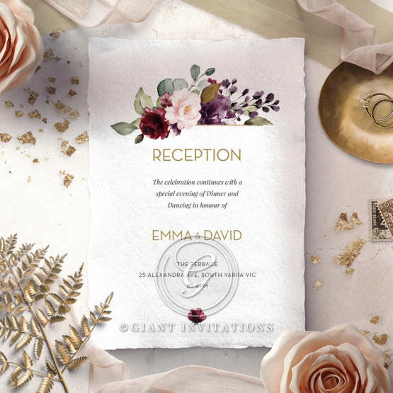 Contemporary Love reception wedding invite card