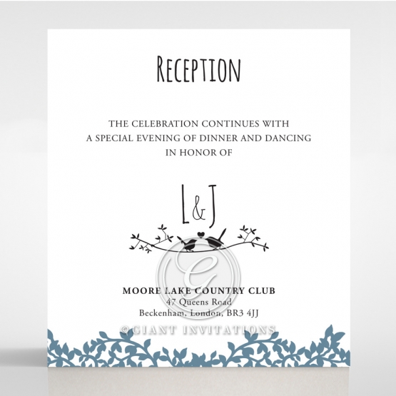 Forest Love wedding stationery reception invite card