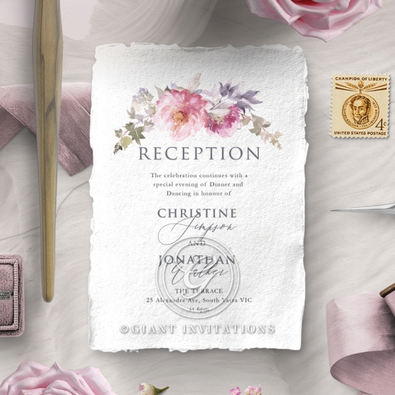 Happily Ever After reception enclosure invite card design
