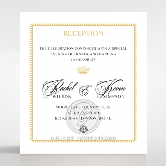 Ivory Doily Elegance reception stationery invite
