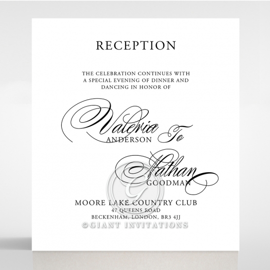 Paper Timeless Romance reception enclosure stationery card