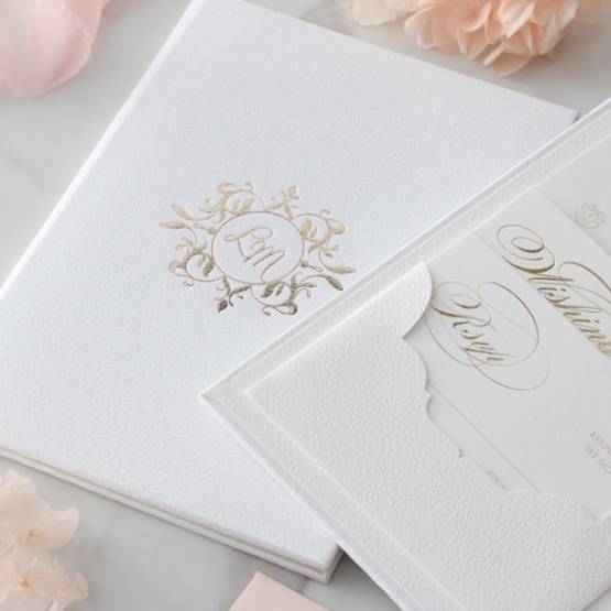 Foil Stamped Portrait Hardcover - Wedding Invitations - HC-LLWH-02 - 185309