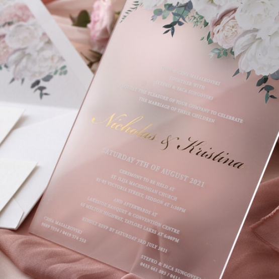 Floral Acrylic Opulence - Wedding Invitations - ACR-FR-FLCLWI-01 - 185185