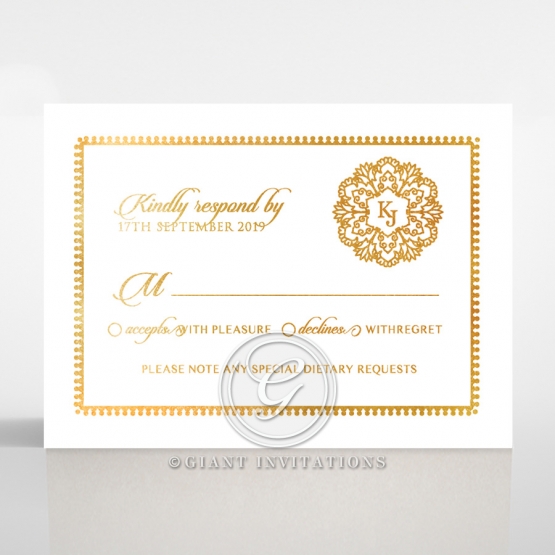 Blooming Charm with Foil rsvp wedding card
