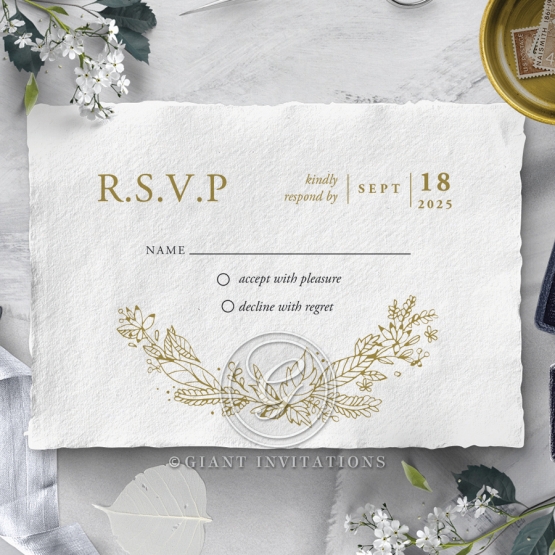 Enchanted Wreath rsvp wedding enclosure card