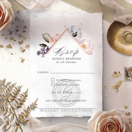 Enchanting Florals rsvp wedding enclosure invite design