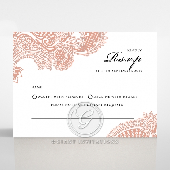Regal Charm Letterpress rsvp design