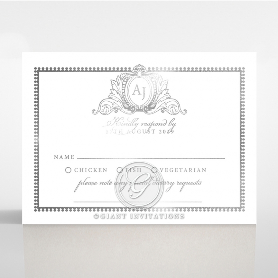 Royal Lace with Foil rsvp wedding enclosure card design