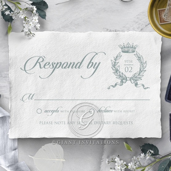 Royalty with Deckled Edges rsvp enclosure card