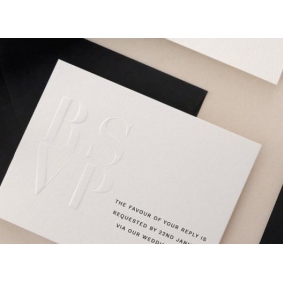 Embossed Heading RSVP - RSVP Cards - VD-KI300-PEM-16 - 189108