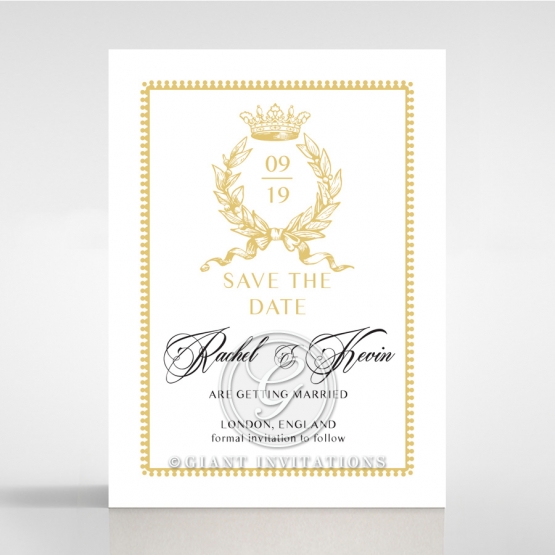 Black Doily Elegance save the date wedding stationery card