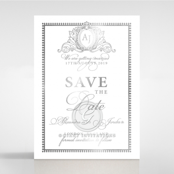 Royal Lace with Foil save the date wedding stationery card item