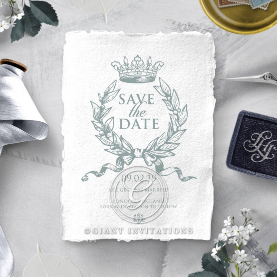 Royalty with Deckled Edges save the date card