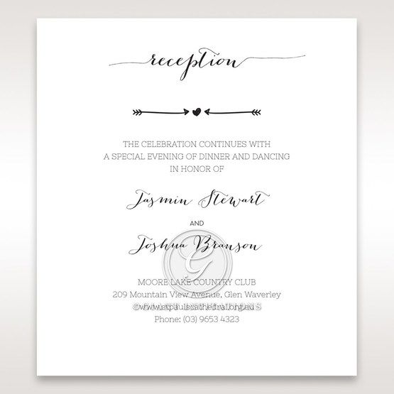 Simply Rustic Reception Card