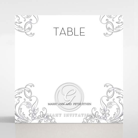 Aristocrat wedding venue table number card stationery