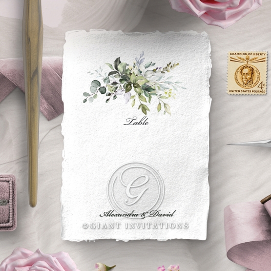 Beautiful Devotion reception table number card
