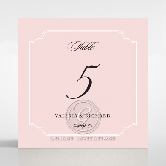 Ivory Victorian Gates wedding reception table number card stationery design