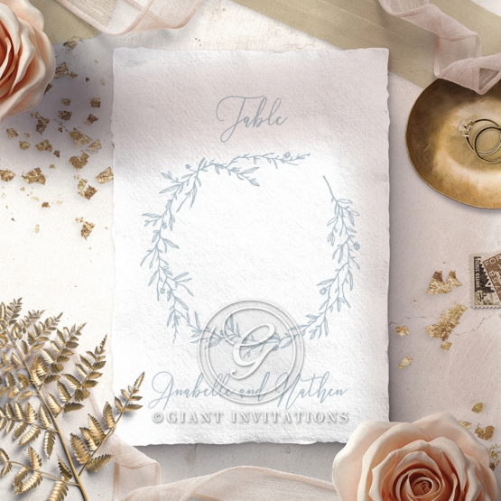 Love Circle table number card design