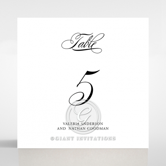 Paper Regal Enchantment wedding table number card