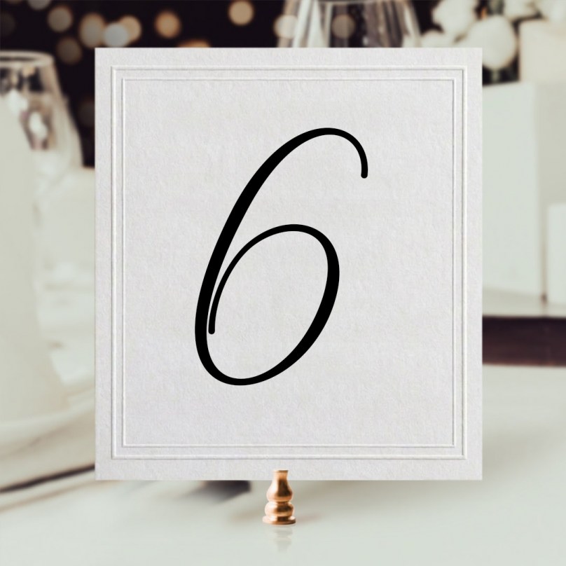 Emboss Framed Table Number - Table Number Cards - TD-KI300-PED-15 - 189523
