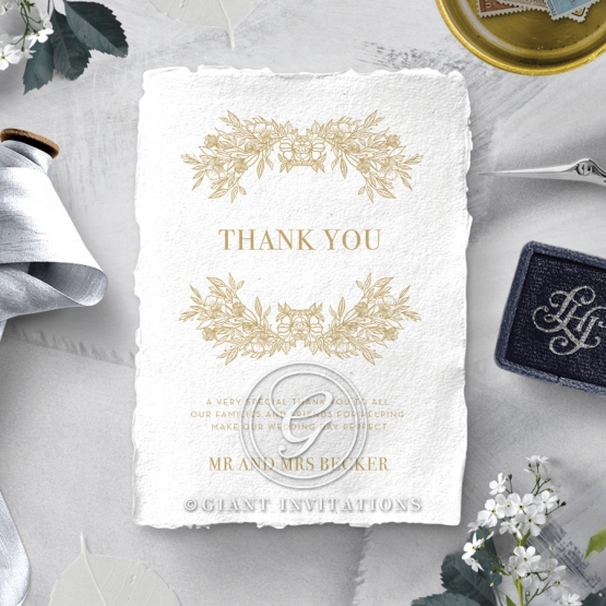 Heritage of Love thank you invitation card
