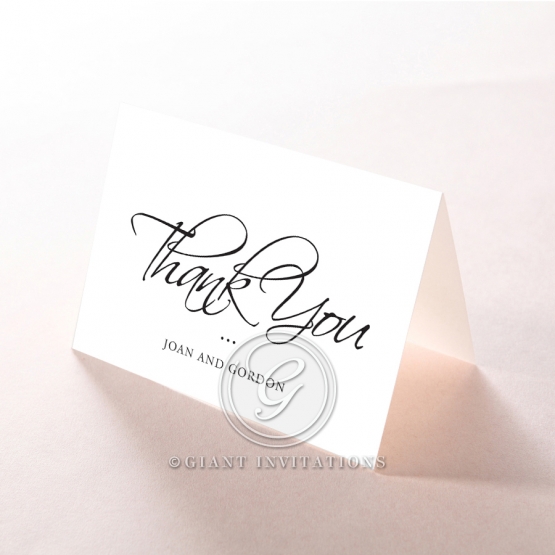 Paper Diamond Drapery wedding thank you card design