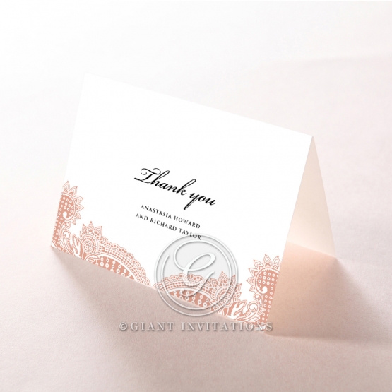 Regal Charm Letterpress wedding thank you card design