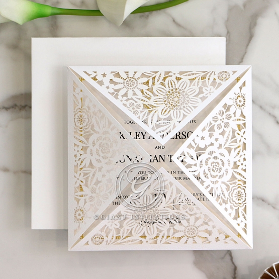 Blooming Charm Wedding Invitation Card Design