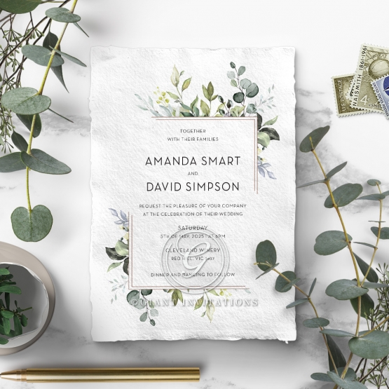 Botanic Romance Wedding Invitation Card Design