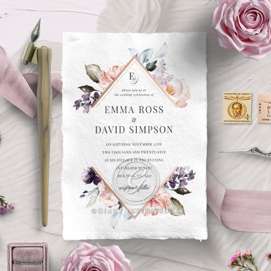 Enchanting Florals Stationery card design