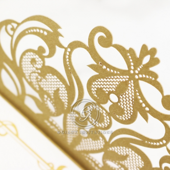 Damask Template Invitation Designs Golden Wedding Card Design | Divine