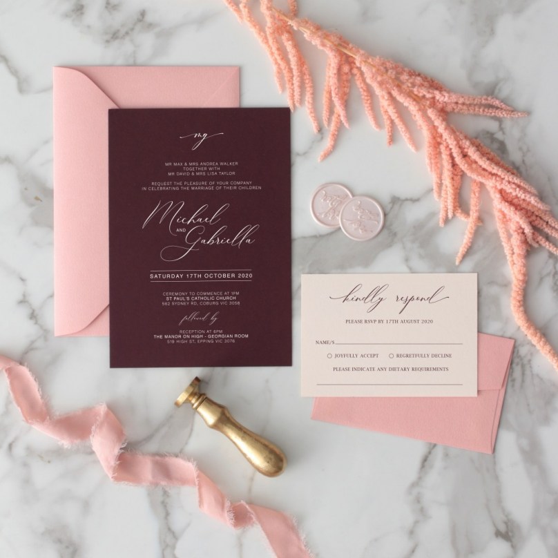 Romantic Announcement - Wedding Invitations - GI-MB300-WH-10 - 189276