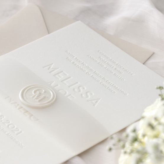 Immaculate Letterpress - Wedding Invitations - IC550-LPBD-02 - 184937