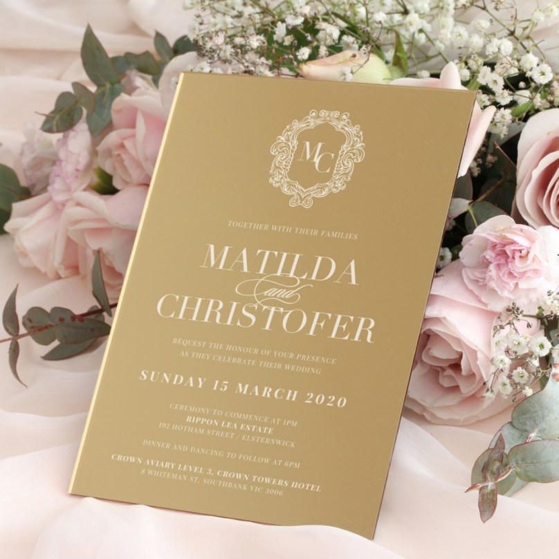 Aristocrat Mirror - Wedding Invitations - ACR-GLMR-WH-2 - 189296