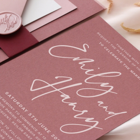 Wild Plum - Wedding Invitations - GI-CP350-WH-17 - 185367