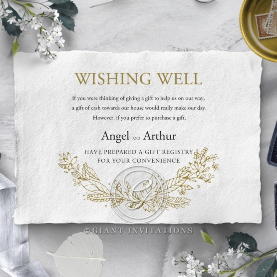 Enchanted Wreath wedding stationery gift registry invite