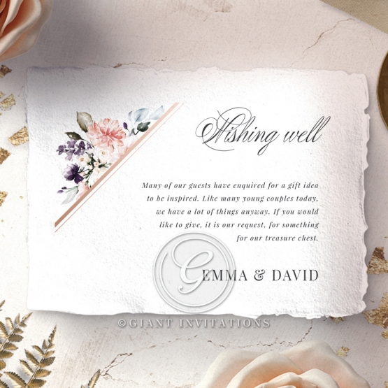 Enchanting Florals wishing well stationery