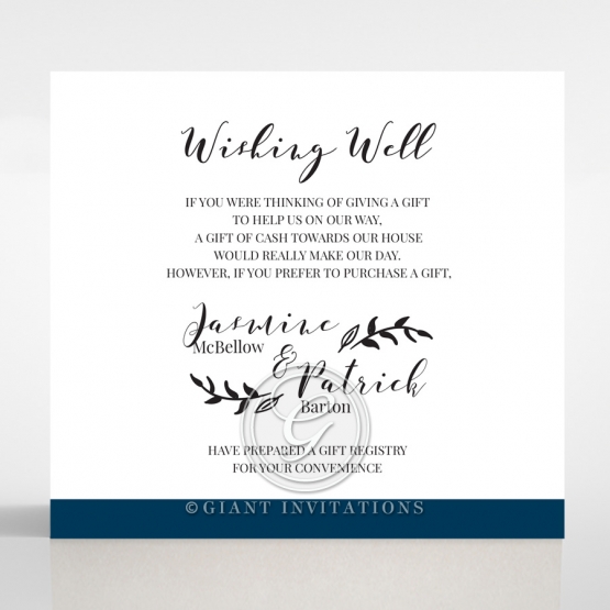 Forever Love Booklet - Navy wedding wishing well invite card design