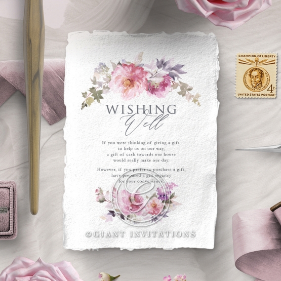 Happily Ever After wishing well stationery invite